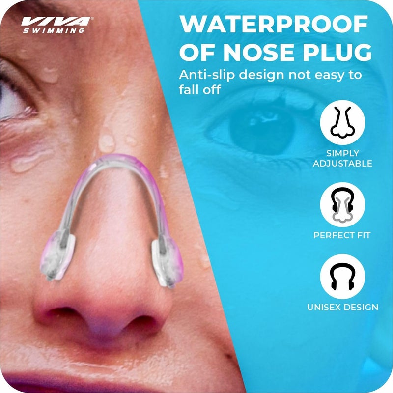 VIVA SWIMMING Combo 616 Swimming Goggles & Swimming Cap, 2 Ear Plug with Nose Clip Swimming Kit - Image 5
